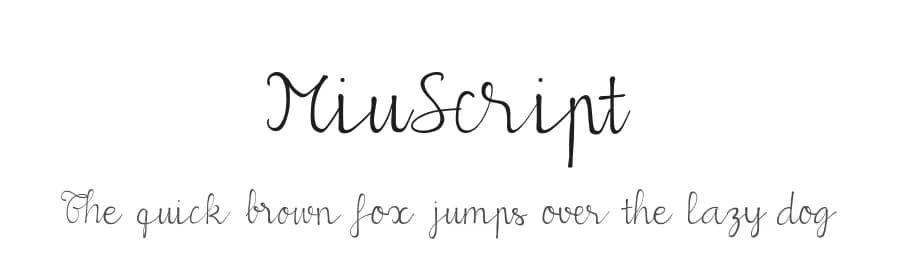 MiuScript by Linh Pham Thi Dieu — Script Handwritten Font