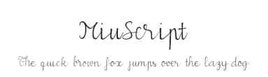 MiuScript by Linh Pham Thi Dieu — Script Handwritten Font — thumbnail 1