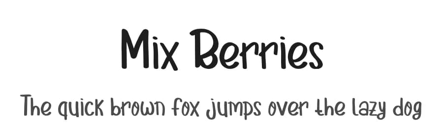 Mix Berries by Booga Letter — Script Handwritten Font