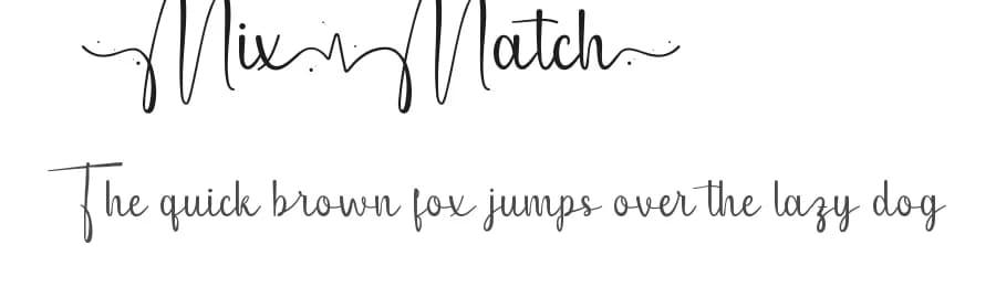 Mix Match by Noah Type — Script Handwritten Font