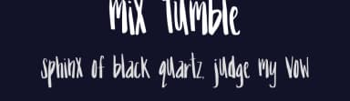 Mix Tumble by Mix Fonts — Script Handwritten Font — thumbnail 2
