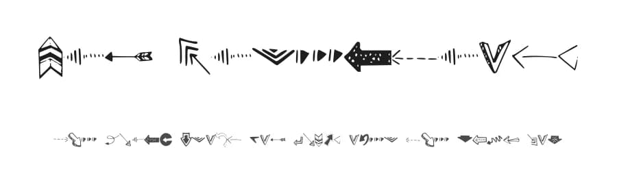 Mix Directions by Mix Fonts — Dingbats Font