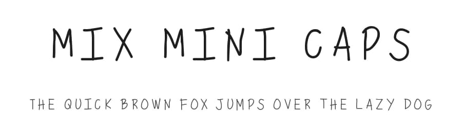 Mix Mini Caps by Mix Fonts — Script Handwritten Font