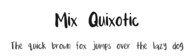 Mix Quixotic by Mix Fonts — Script Handwritten Font — thumbnail 1