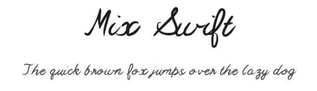 Mix Swift by Mix Fonts — Script Handwritten Font