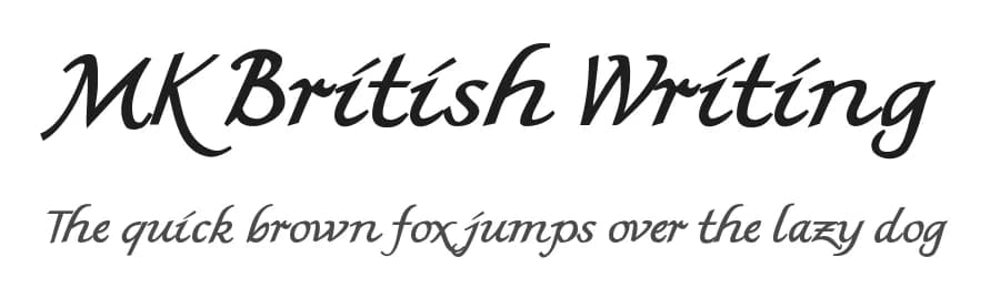 MK British Writing by Manfred Klein — Script Handwritten Font