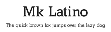 Mk Latino by Manfred Klein — Serif Font — thumbnail 1