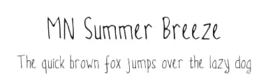 MN Summer Breeze by Manguluang Nadji — Script Handwritten Font — thumbnail 1