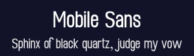 Mobile Sans by Juan Casco — Sans Serif Font — thumbnail 2