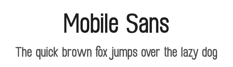 Mobile Sans by Juan Casco — Sans Serif Font