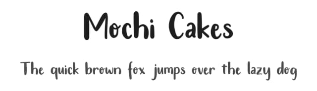 Mochi Cakes by Makashi — Script Handwritten Font