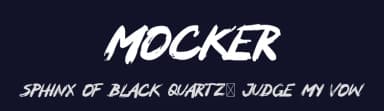 Mocker by Zuhair Ahmed — Script Handwritten Font — thumbnail 2