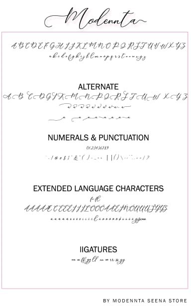Modennta Script Font by modennta — Script Handwritten Font — thumbnail 2