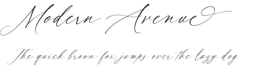 Modern Avenue by Lunas Type — Script Handwritten Font