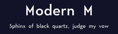 Modern M by Upper Type Foundry — Sans Serif Font — thumbnail 2