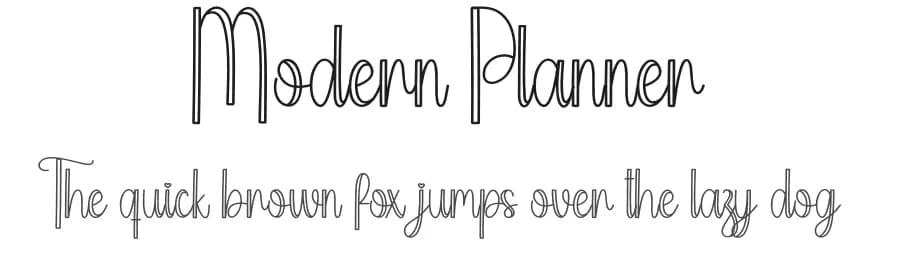 Modern Planner by Scratchones — Script Handwritten Font