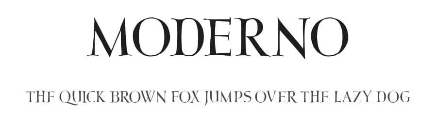 Moderno by Vladimir Nikolic — Serif Font