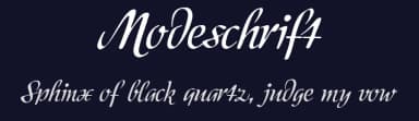 Modeschrift by Peter Wiegel — Script Handwritten Font — thumbnail 2