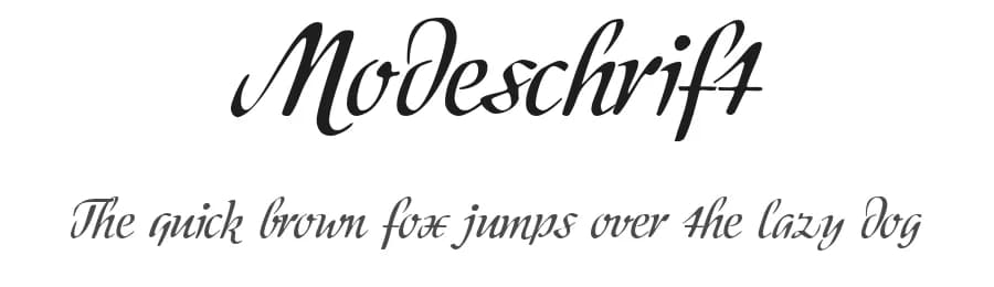 Modeschrift by Peter Wiegel — Script Handwritten Font