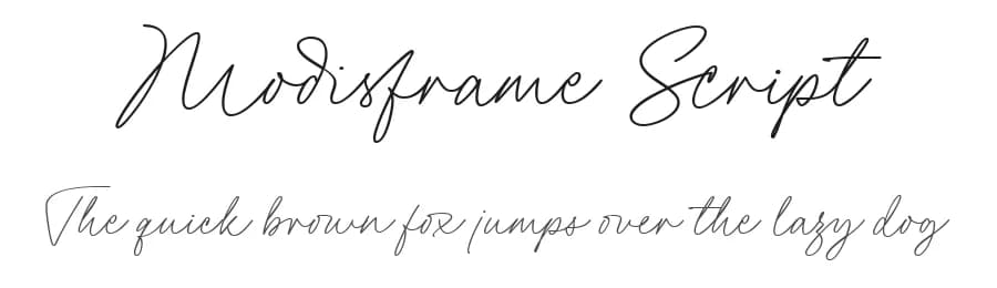 Modisframe Script by Cititype — Script Handwritten Font