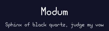 Modum by ThorType — Sans Serif Font — thumbnail 2