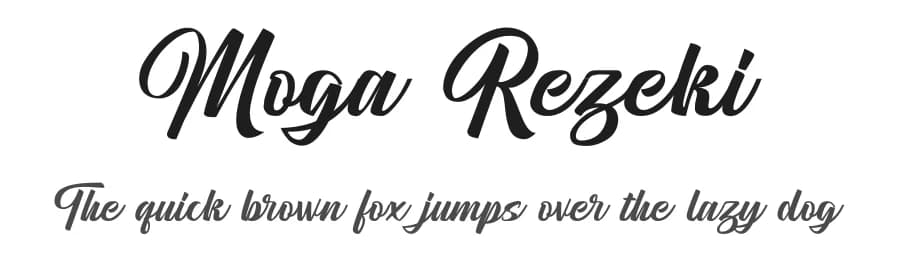 Moga Rezeki by Nur Solikh — Script Handwritten Font