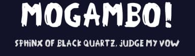 Mogambo! by Woodcutter — Script Handwritten Font — thumbnail 2
