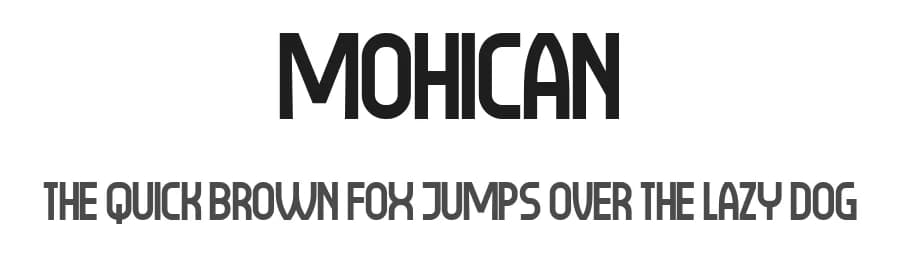 Mohican by Vladimir Nikolic — Sans Serif Font