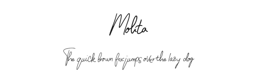 Molita by peterdraw — Script Handwritten Font