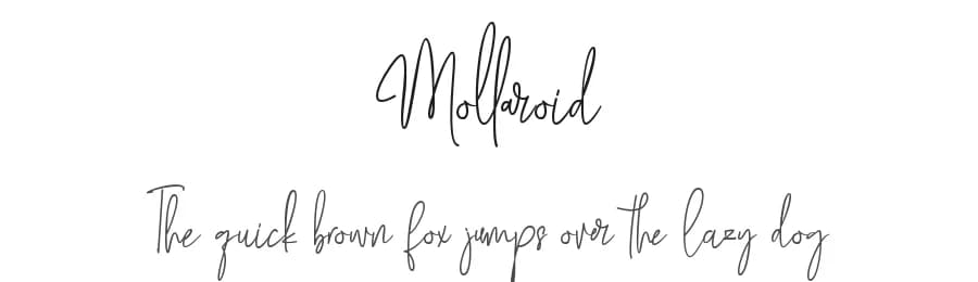Mollaroid by aldedesign — Script Handwritten Font