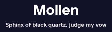 Mollen by Eko Bimantara — Sans Serif Font — thumbnail 2