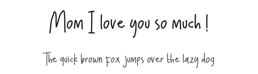 Mom I love you so much ! by AV Type — Script Handwritten Font — preview 1