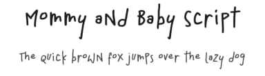 Mommy and Baby Script by Fontherapy — Script Handwritten Font — thumbnail 1