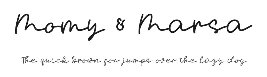 Momy & Marsa by Alpaprana Studio — Script Handwritten Font