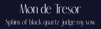 Mon de Tresor by ReyreyBlue — Sans Serif Font — thumbnail 2