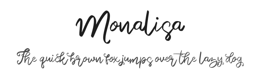 Monalisa by Vunira Design — Script Handwritten Font