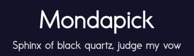 Mondapick by UI Creative — Sans Serif Font — thumbnail 2