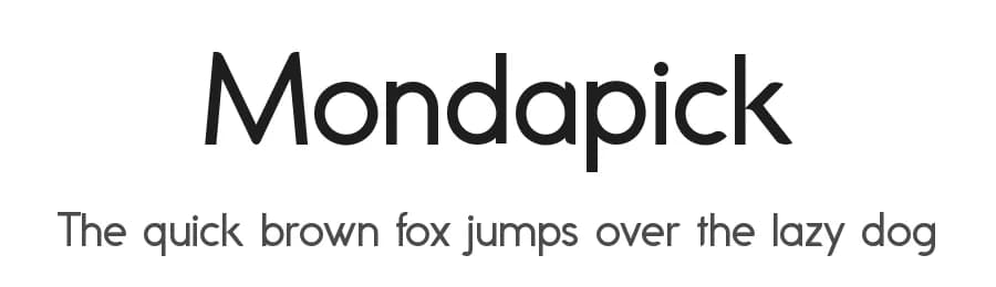 Mondapick by UI Creative — Sans Serif Font