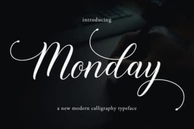Monday Font by Greentype by Greentype — Script Handwritten Font — thumbnail 1