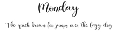 Monday by Fana Merah Jambu — Script Handwritten Font — thumbnail 1