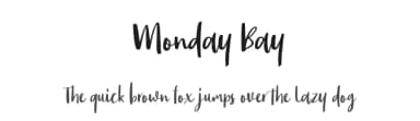 Monday Bay by Letterhend Studio — Script Handwritten Font — thumbnail 1