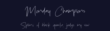 Monday Champions by MJType — Script Handwritten Font — thumbnail 2