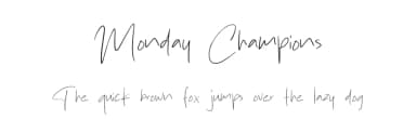 Monday Champions by MJType — Script Handwritten Font — thumbnail 1