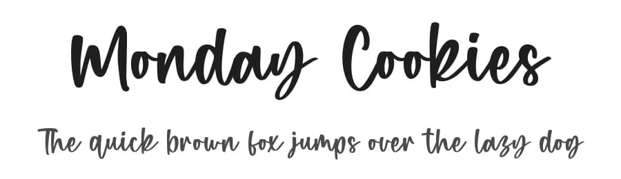 Monday Cookies by Revo Farisky — Script Handwritten Font
