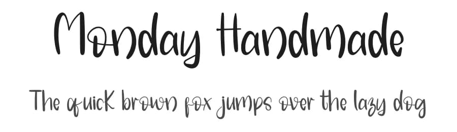 Monday Handmade by Inermedia Studio — Script Handwritten Font
