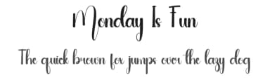 Monday Is Fun by One Design — Script Handwritten Font — thumbnail 1