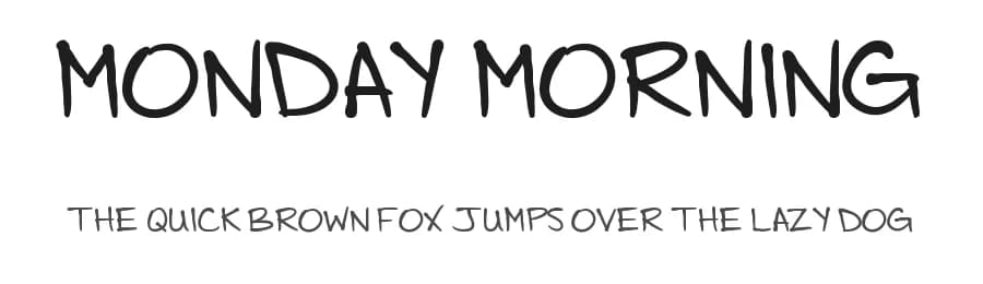 Monday Morning by Daymon Moore — Script Handwritten Font