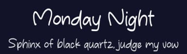 Monday Night by MJType — Script Handwritten Font — thumbnail 2