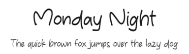 Monday Night by MJType — Script Handwritten Font — thumbnail 1