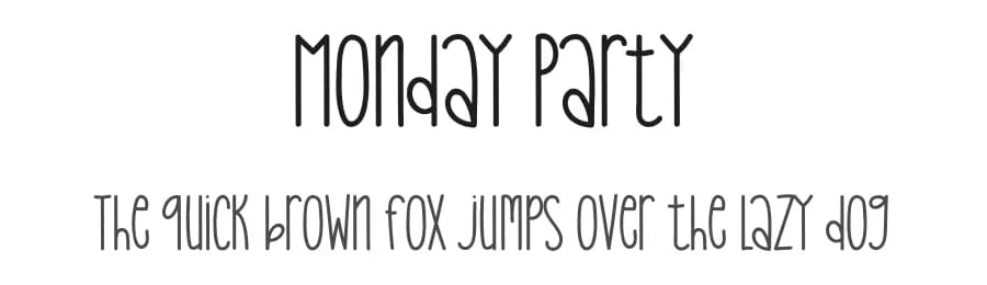 Monday Party by Luluk Surotul — Script Handwritten Font